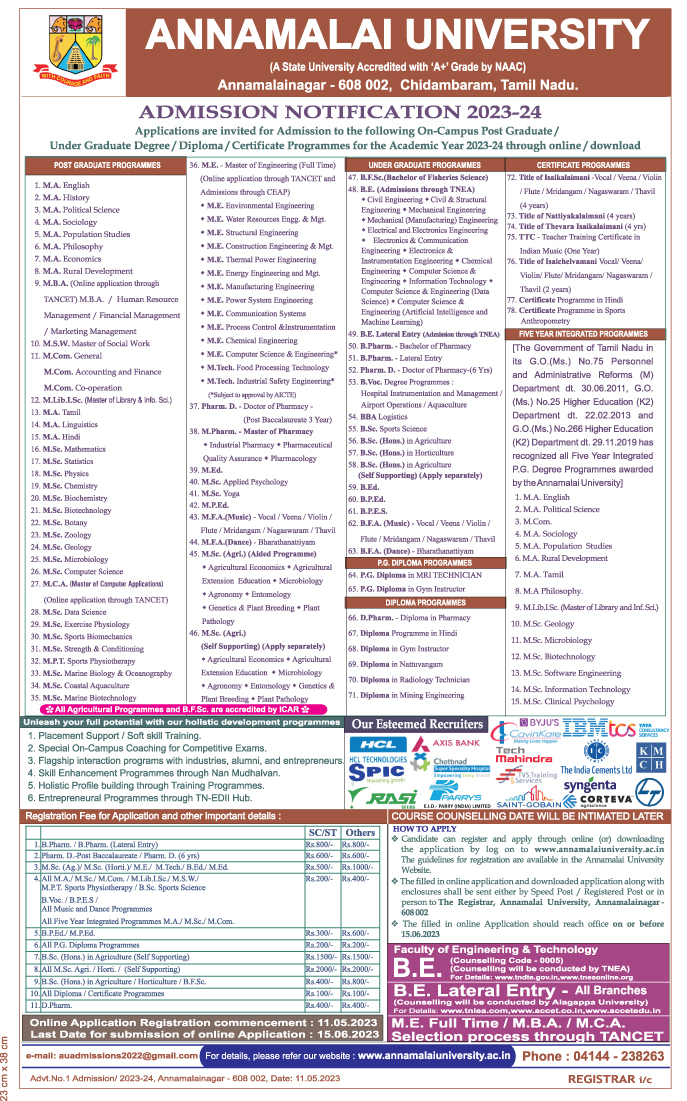 Annamalai University annamalai-university-distance-education-admission-approvals