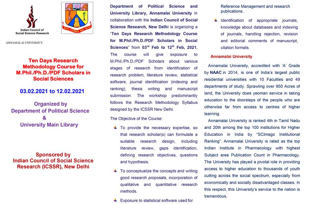 Annamalai university thesis picture